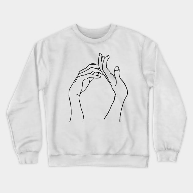 Hands Crewneck Sweatshirt by Snow Art Co.